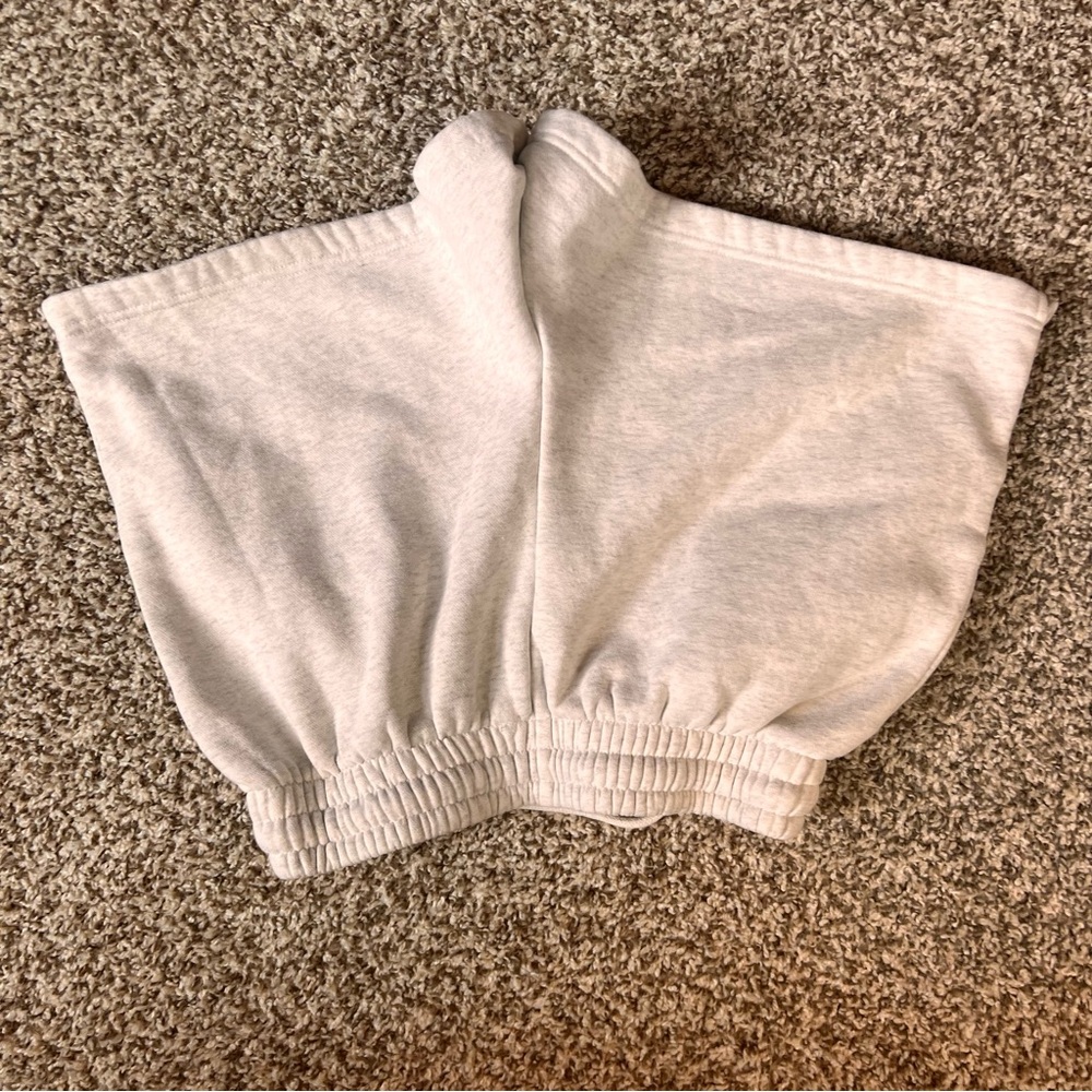 White Fox Boutique Cream Ribbed Shorts - Picture 2 of 3